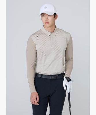DESCENTE GOLF Men'S Cooling Collared Long Sleeve T-Shirt Dr22Mftl4H