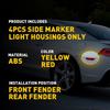 4 PCS Fit 2010-2015 Camaro Chevy Front Rear Side Marker Signal Lights Reflectors