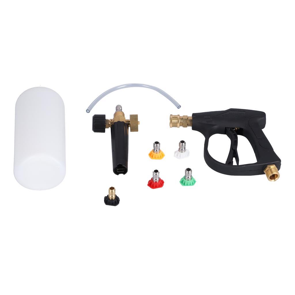 Многофункциональный пистолет для мойки автомобилей под высоким давлением с 5 насадками для пены, набор баллонов с пеной M22x1,5 мм