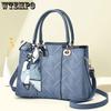 Temperament Middle-aged Women's Bag Fashion Leather Bag Large Capacity Handheld Straddle Shoulder Mother Bag Handheld Big Bag