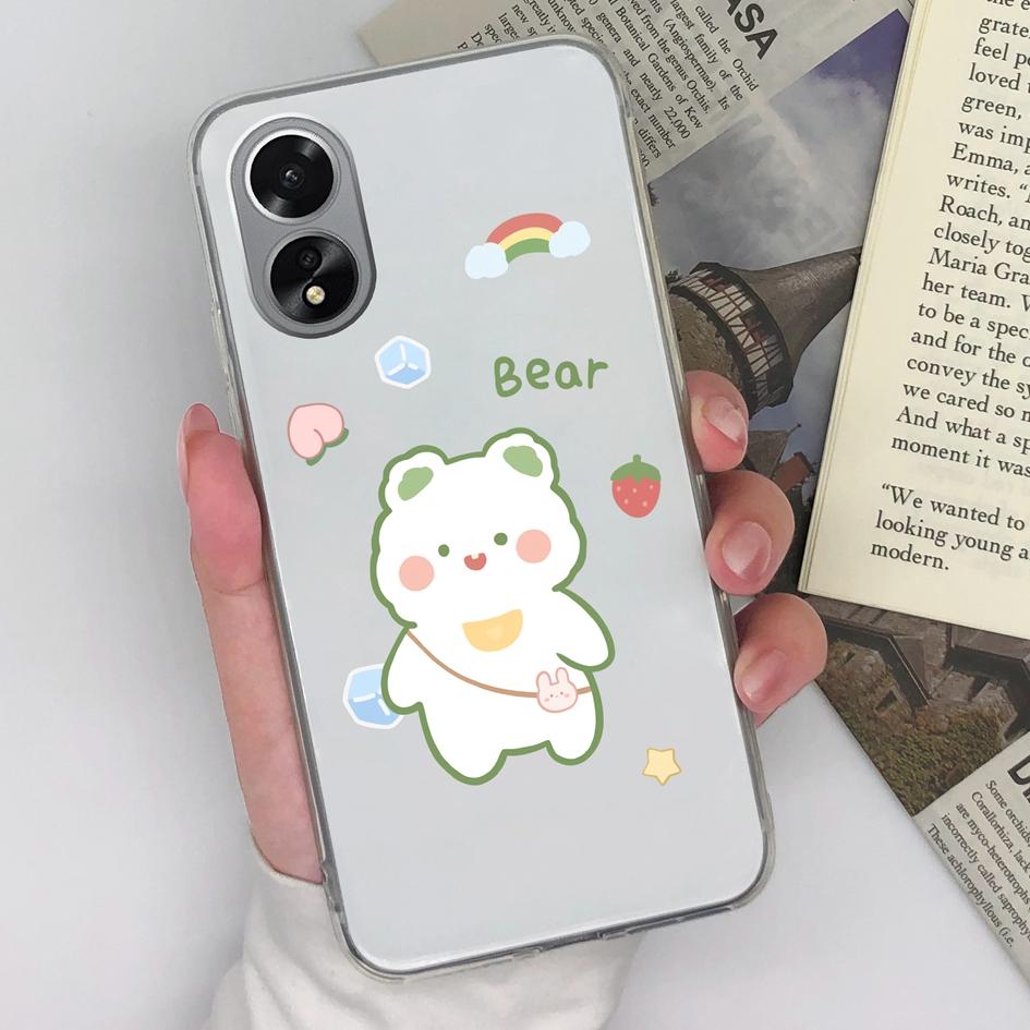 Case Cover For OPPO Reno10 Pro A38 A79 A98 Realme 11 Pro+ Cute Cat Owl Protective Phone Bags Transparent Matte Soft Silicone Shell For OPPO Bumper