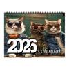 Календарь 2026 Янв. 2026 - Дек. Календарь на 12 месяцев 2026 года со смешными мемами про кошек, на спирали, настенный календарь для дома и офиса