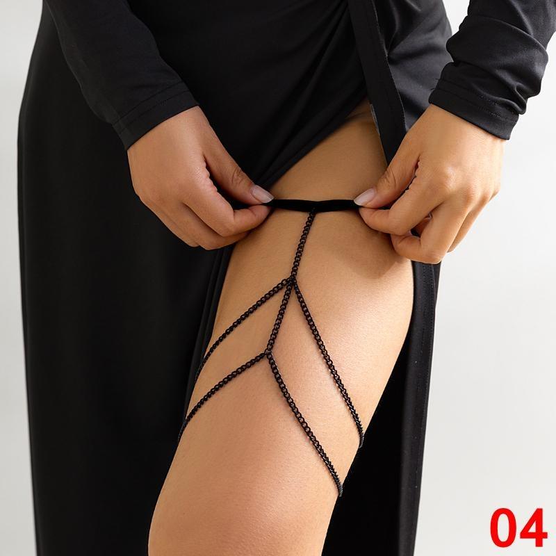 Сексуальная многослойная цепочка с жемчугом и кисточками для женщин, простая регулируемая эластичная цепочка на бедро, пляжные украшения для тела