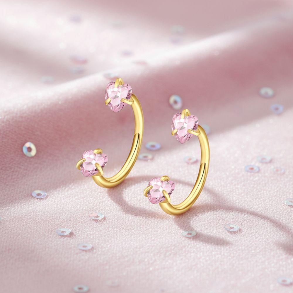 2 PCS Elegant Nose Ring Stainless Steel Daith Piercing Jewelry Cartilage Helix Earrings Daily