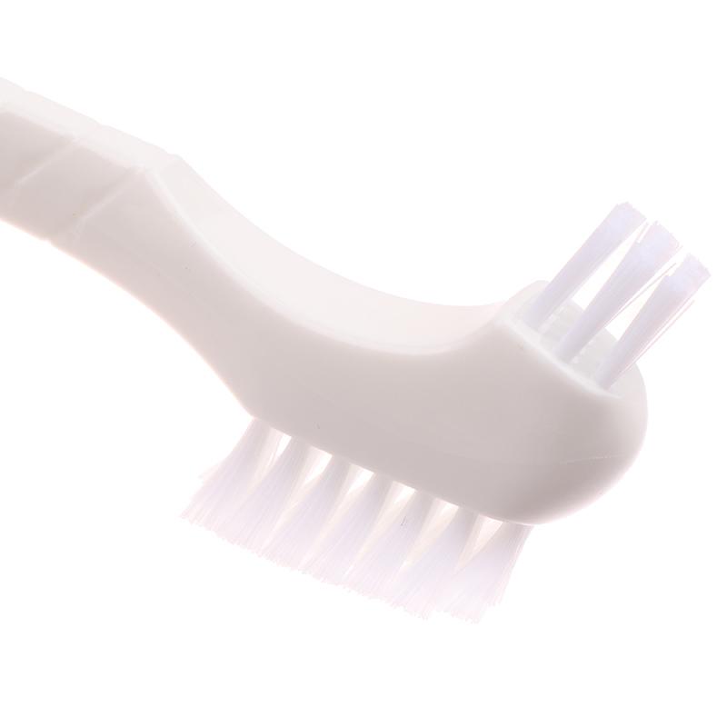 1 шт. зубная щетка для зубных протезов с жесткой/мягкой двойной щетиной для зубных протезов, превосходная полная очистка для мужчин и женщин