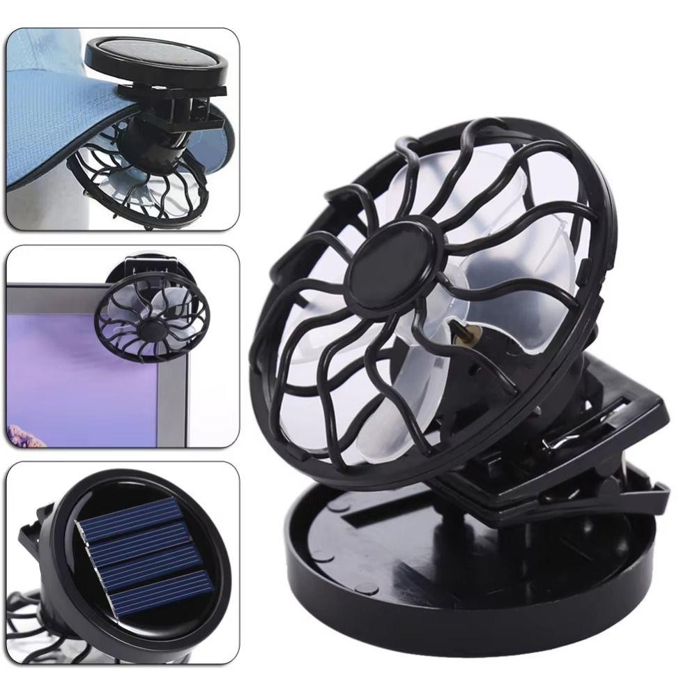 Handsfree Mini Solar Fan Solar Energy Panel Outdoor Solar Fan Lightweight Small Air Cooler  Summer