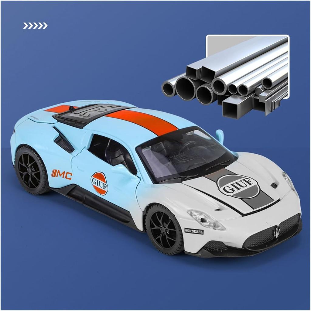 Модель игрушечного автомобиля в масштабе 1/32 MC20 911 Gulf, литая игрушка из сплава, звук и свет, коллекционная вещь, детский подарок на день рождения