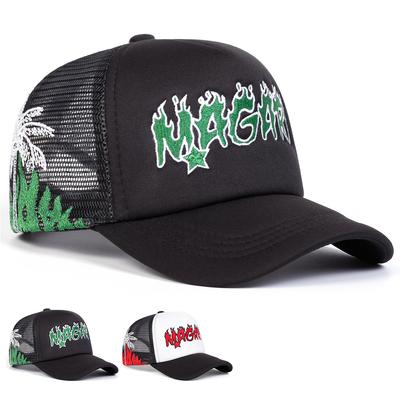 Унисекс MAGARI Flame Embroidery Бейсбольные Кепки Сетка Весна и Лето Открытый Регулируемые Повседневные Кепки Солнцезащитная Кепка