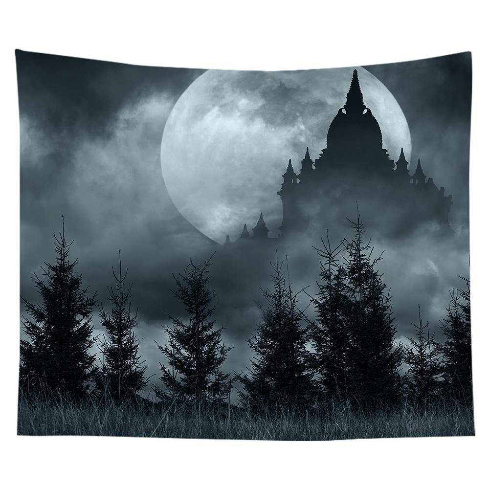 Home Decor Halloween Wall Hanging Gothic Print Tapestry  Witchcraft Supplies Dorm Rug 230x180cm Tapiz