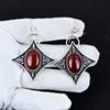 Серьги из натурального драгоценного камня сердолик, старинные серьги из стерлингового серебра 925 пробы, серьги-подвески из серебра в стиле бохо, подарки для вечеринок, подарки для нее