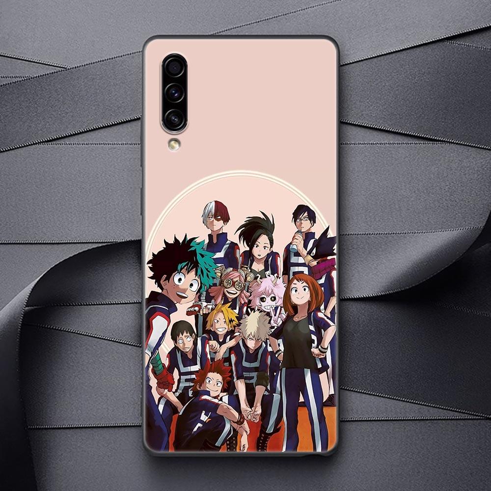 Аниме Моя геройская академия Черный мягкий чехол для телефона для Samsung Galaxy A90 A80 A70 A70S A60 A50 A40 A30 A30S A20S A20E A10 A10E Фундас