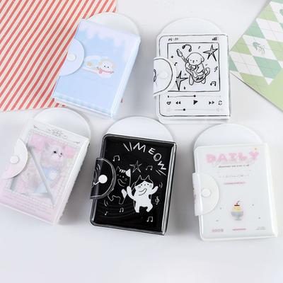 Милый фотоальбом 3-дюймовый держатель для фотокарт Idol Card Binder Collection Book 32 Pocket Book Альбом Чехол для хранения фотокарт
