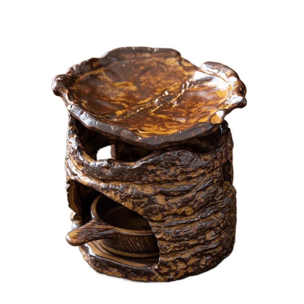 Retro Style Tea Light Candle Holder Ornament Removable Wax Melt Burner Split Multi Functional Candle Heating Tea Stove Gift