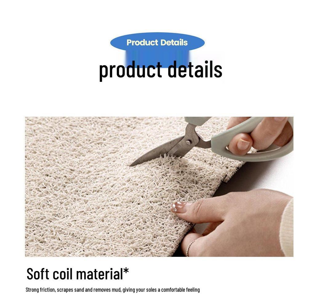 Polka Dot Heart-Shaped Dirt-Resistant Doormat - Easy Clean PVC Coil Entrance Mat
