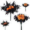 Halloween Branches Fake Twig with pumpkin Flower Halloween Creepy Centerpieces Bouquet for Halloween Party Supply