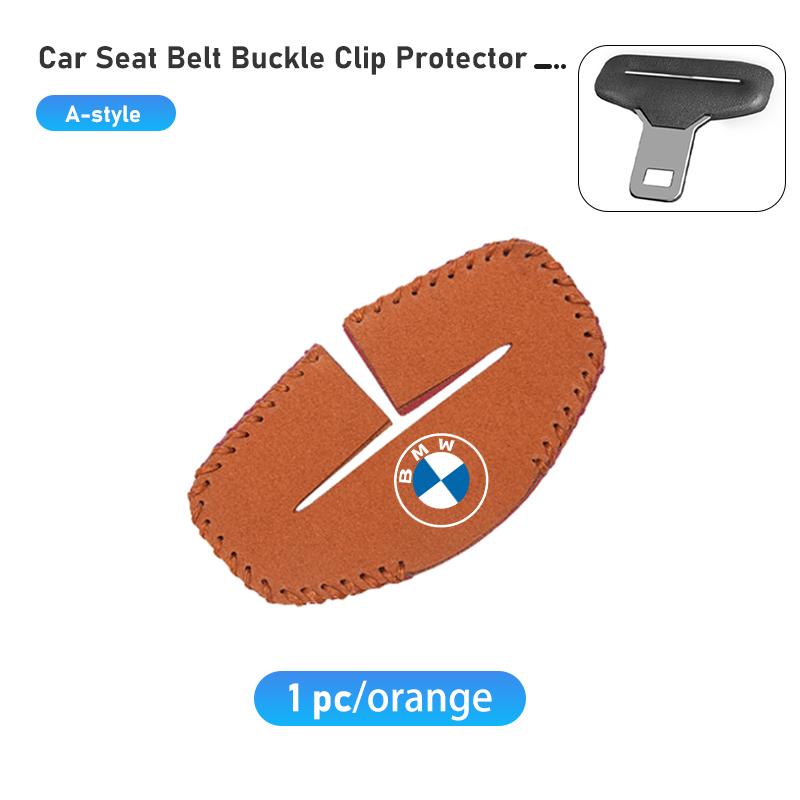 Suede Car Seat Belt Buckle Clip Protector Interior Accessories For BMW E87 E70 E91 E30 G20 E92 E93 E60 E46 E90 G30 E53 X1 FV9