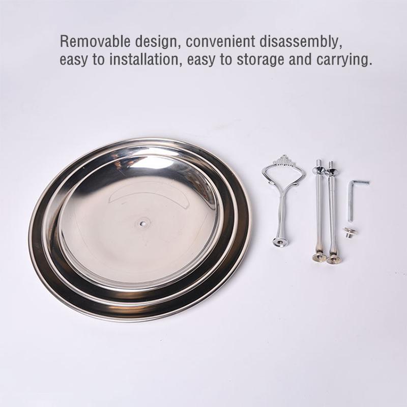 1 шт., 2/3 слоя, съемная подставка для торта, держатель для дисплея из нержавеющей стали, поднос для фруктов, закусок, конфет