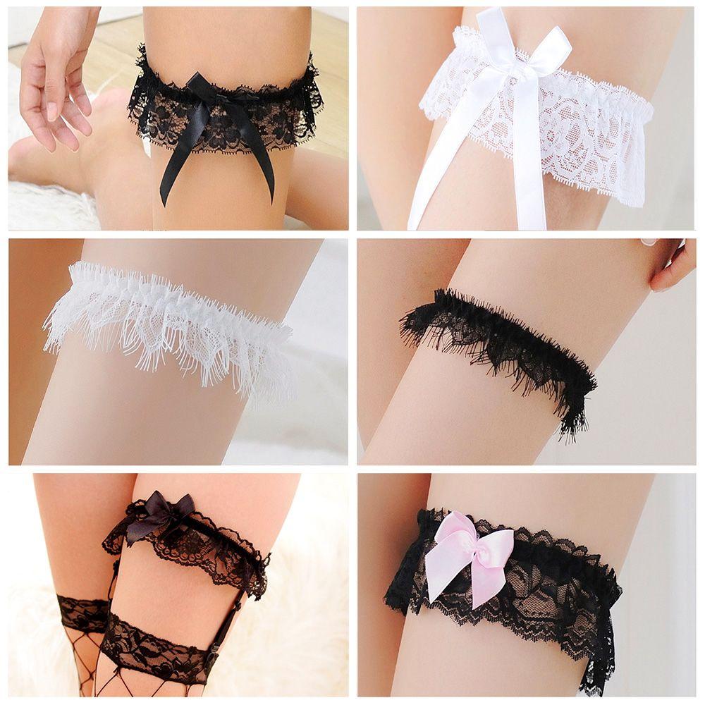 1pcs Cosplay Bowknot Lace Sexy Fashion Bride Thigh Ring Bridal Leg Garter Leg Ring Garter