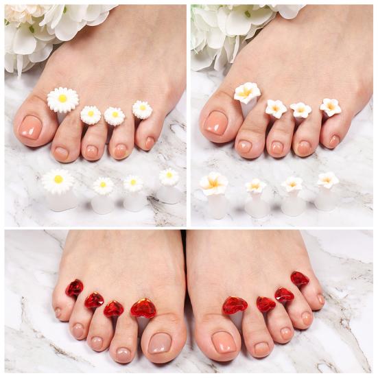 8 шт. разделитель для пальцев ног нескользящий моющийся устойчивый к пятнам впитывающий пот устойчивый мягкий разделитель для пальцев ног поставка для маникюрного салона