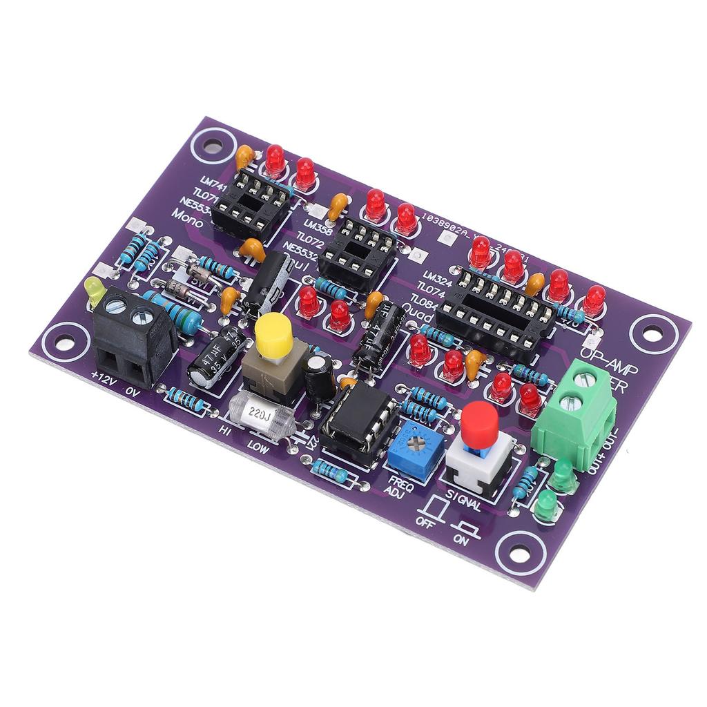 Operational Amplifier Test Board OP AMP Testing Module for Single Double Quad DC12V T2 Tester
