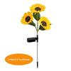 1/3Head LED Solar Sunflower Outdoor Lawn Light IP65 Waterproof Pathway Yard Wedding Holiday Garden Decoration Solar Flowers Lamp