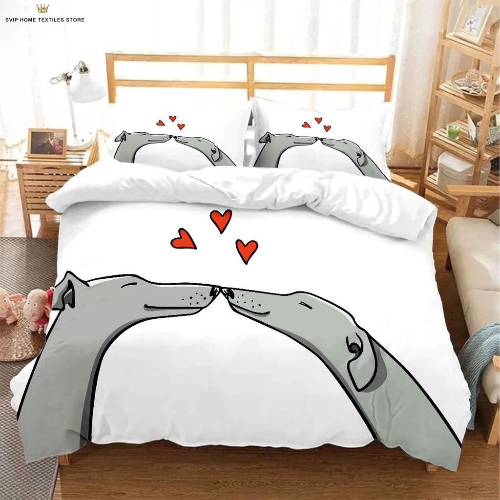 Cute Dog Shar Pei Dog 3d Printing Quilt Cover Children's Room Bedding Set Quilt Cover Pillowcase 3 Pieces Home Textile