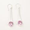 Морганит Драгоценный камень 925 Стерлинговое серебро Этнические Подвески Подарок для сестер Серьги Ювелирные изделия EE-136-6