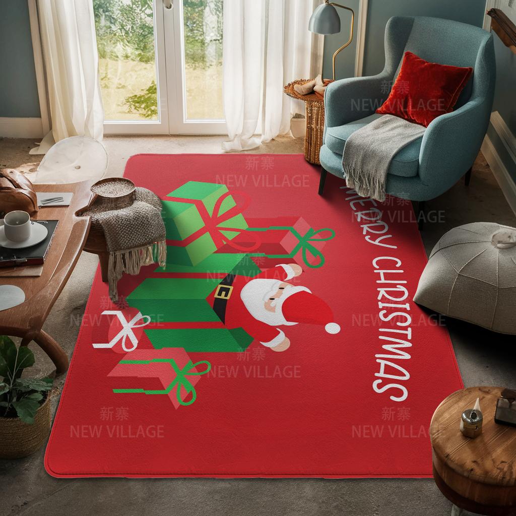 Ковер у входа в дом Домашний коврик у двери Гостиная Ванная Комната Ноги ванная комната Нескользящие коврики с водопоглощением для ванной Счастливого Рождества зима