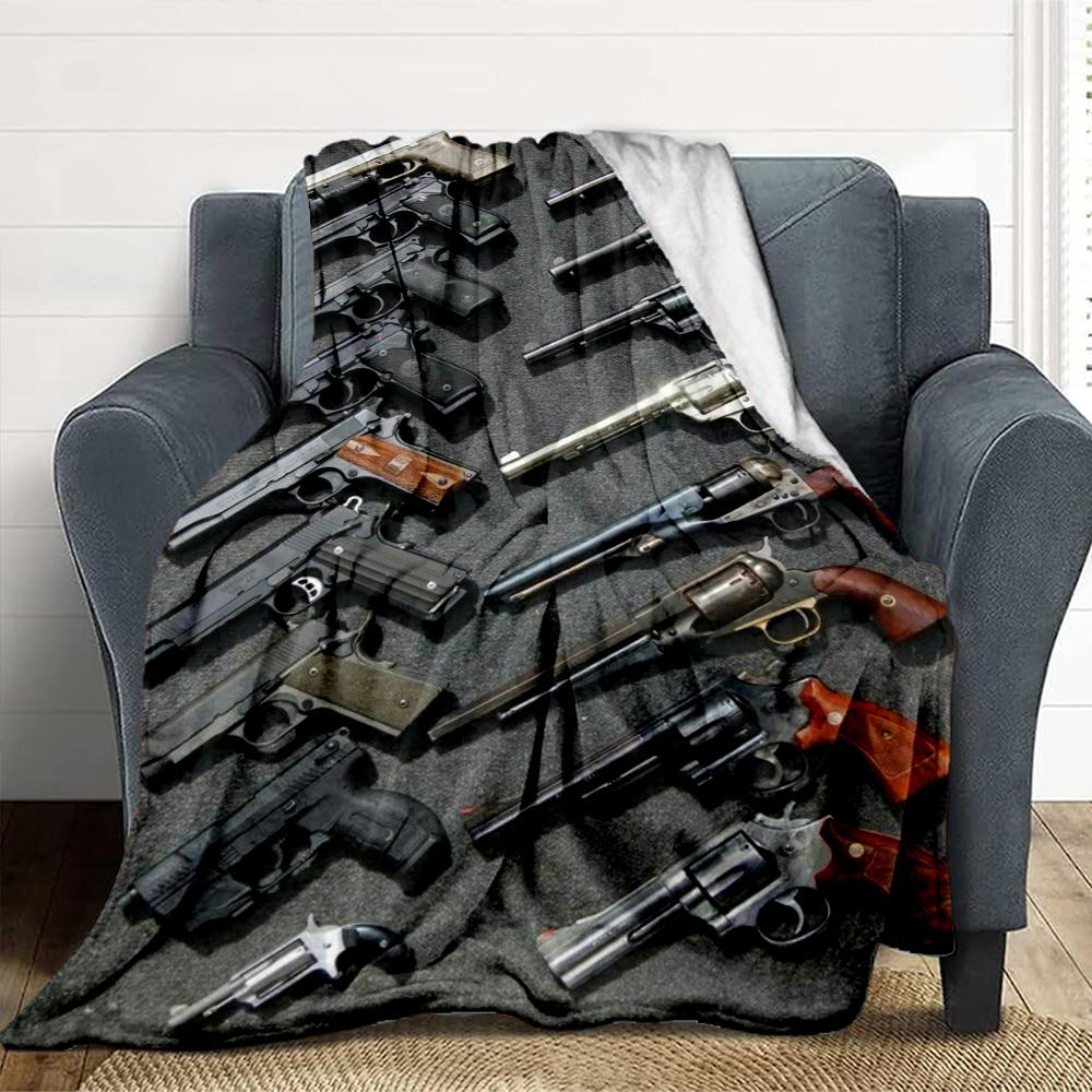 Gun Control Flannel Blanket Throw Blanket Soft Warm Sofa Bed Camping Car home Decor Unique Christmas Gift C9301475