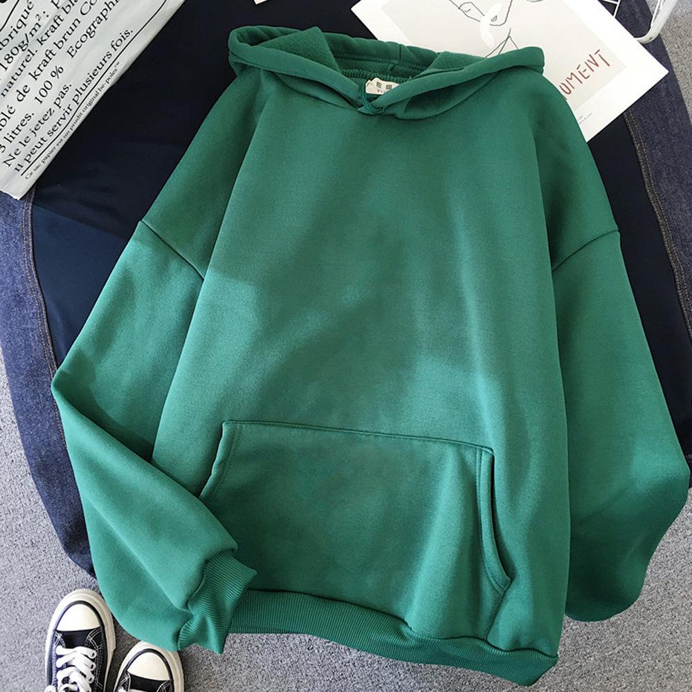 Women's Blank Solid Color Hoodie 2024