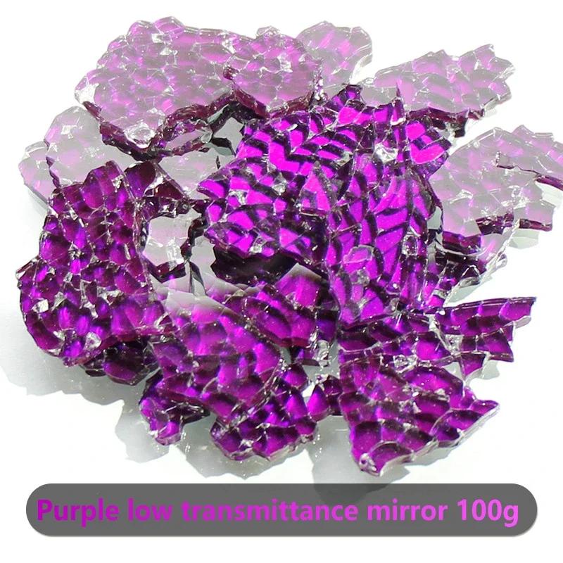 Красочные осколки льда, хрустальная мозаика, сделай сам, креативное ручное мозаичное искусство, цветное закаленное стекло, прозрачные частицы, 100 г