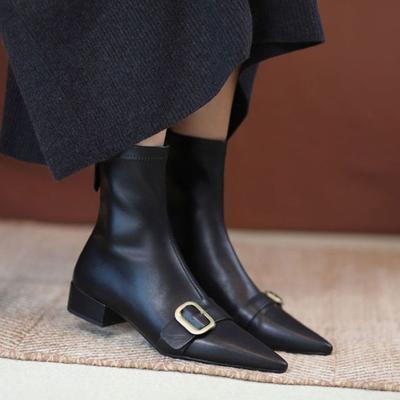 Модная женская короткая обувь Легкие мокасины Элегантные на низком каблуке Ботильоны по акционному предложению Дизайнерские роскошные ботильоны для женщин