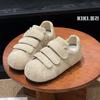 Ugly Cute Velcro Bread Shoes Early Autumn New Retro Platform Niche Design Leather Casual Sports Shoes