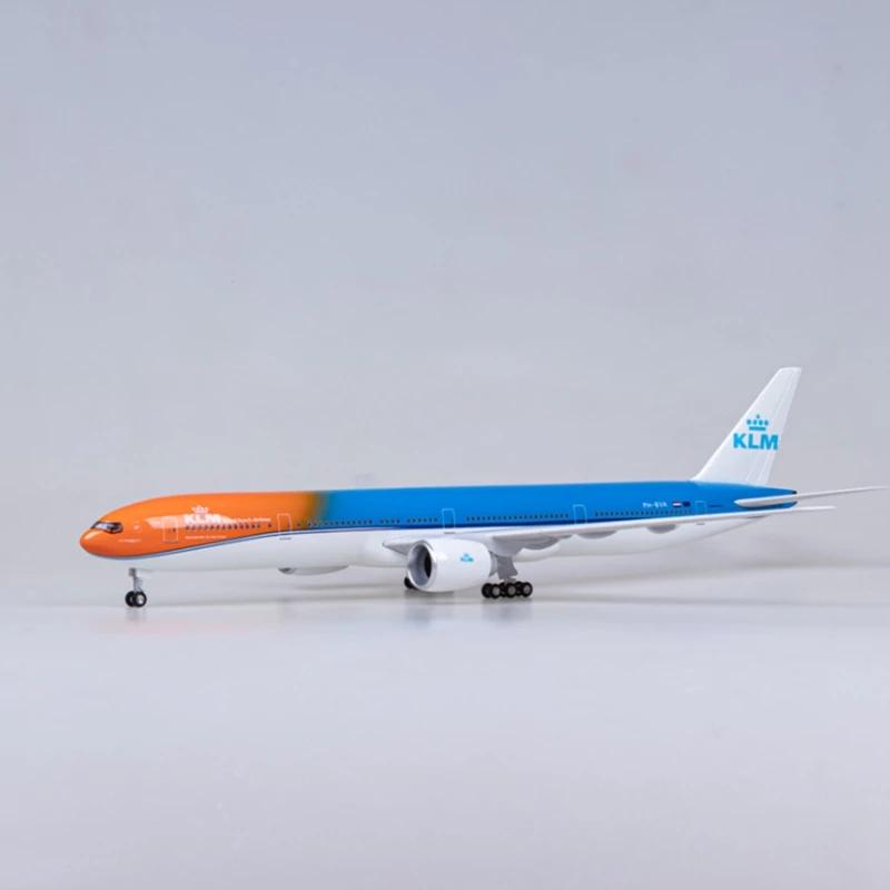 1:157 Масштаб Большая Модель Самолета 777 Holland KLM B777 Модели Самолетов Литые Самолеты со Светодиодной Подсветкой для Коллекции или Подарка