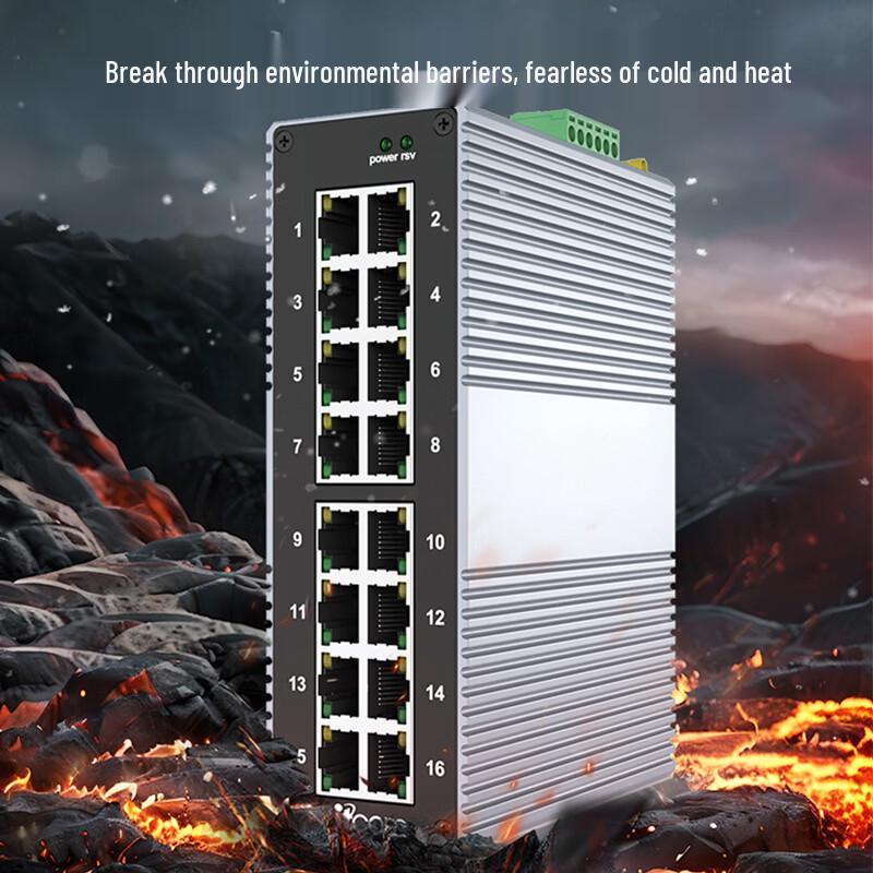 Adicon IT168 16-Port Gigabit Unmanaged Industrial Ethernet Switch