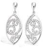 [L7672] - Silver 'Sissi' Earrings, Silver-white (rhodium-plated) - 28x10 Mm