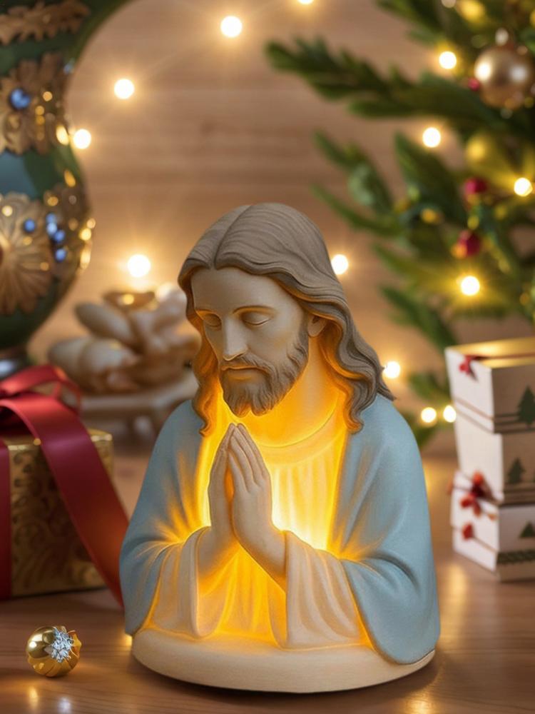 Virgin Mary Statue Night Light Resin Elegant Home Decor Christian Night Light for Thanksgiving Holiday Birthday Offices Home