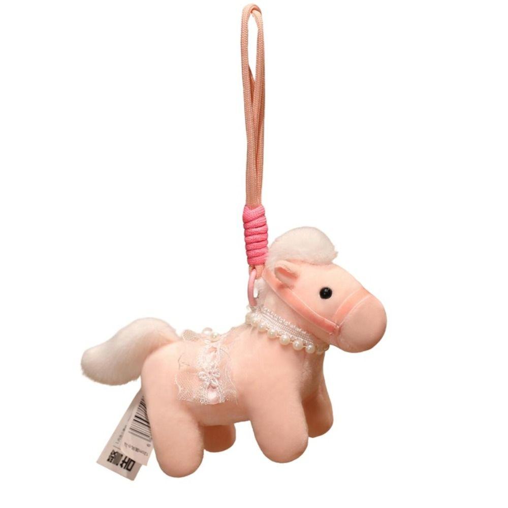 Creative Plush Horse Doll Pendant Mascot Doll Pony Key Ring New Year Horse Hanging New Year Decor