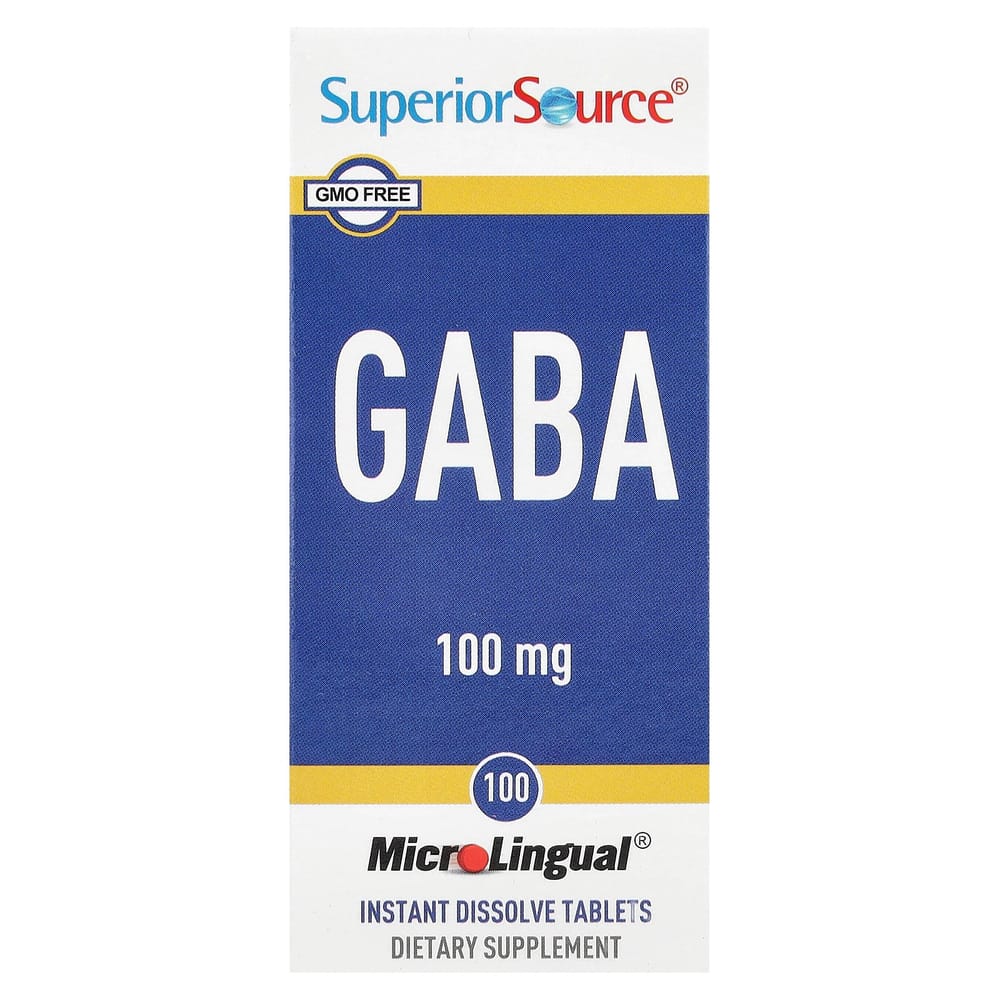 Superior Source GABA 100mg Instantly Dissolving MicroLingual 100 Tablets