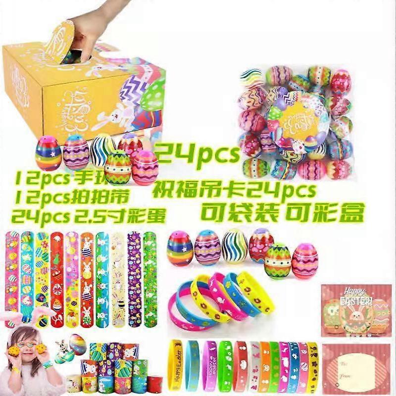 Easter Egg Toy Blind Box Stress Relief Set, Sponge Egg Balls, Rabbit Dinosaur Eggs, Cartoon Easter Egg Gashapon F15 (18pcs)