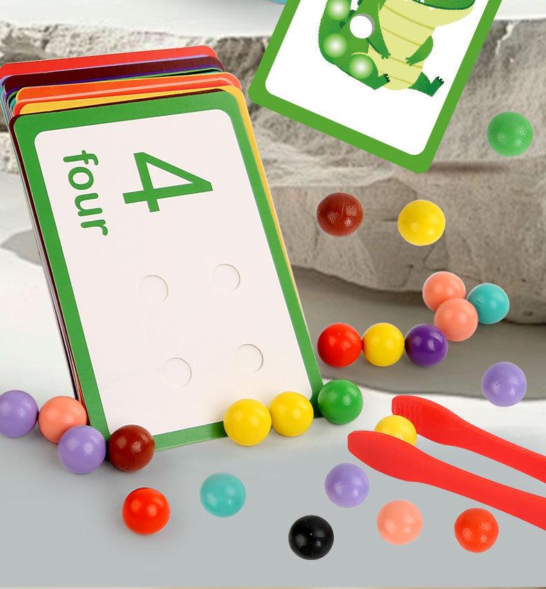 Multicolor Counting Beads Puzzle - Educational Math Game for Children