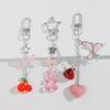 Bear Bowknot Star Charm Keychains Sweet Lovely Pendant Hangings Ornament Keyring Backpack Decoration for Women Girls
