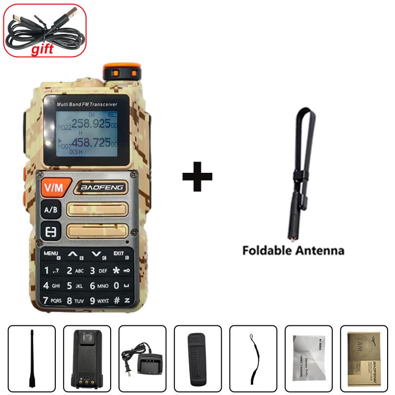 Baofeng BF-K69 Long Range Walkie Talkie Wireless Copy Frequency Multi Band UHF VHF Type-C Ham Two Way Radio UV-5R UV-K6 Upgraded