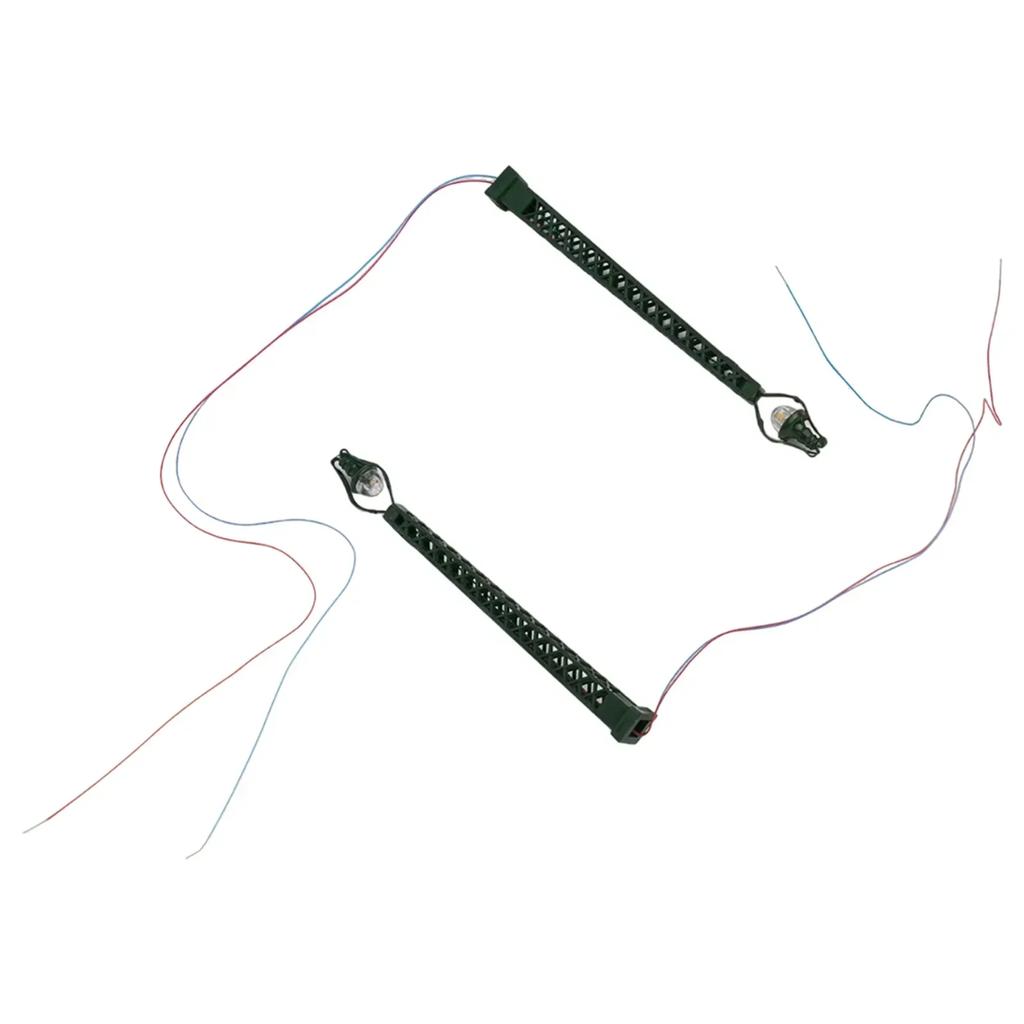 LED Landscape Lighting Pack Four Piece Set of Lattice Mast Lights Ideal for N Gauge Railway Layouts with Safety Features