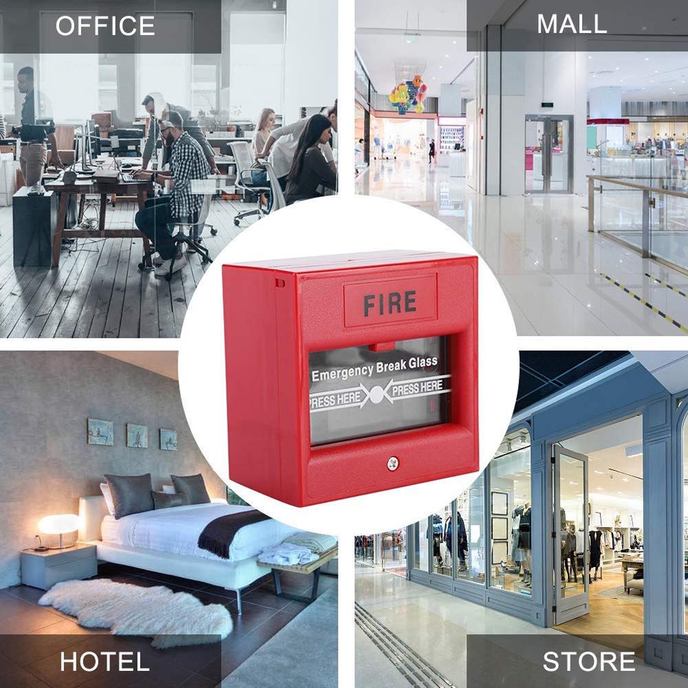 Emergency Door Release Glass Break Alarm Button Fire Alarm Swtich Break Glass Exit Release Switch