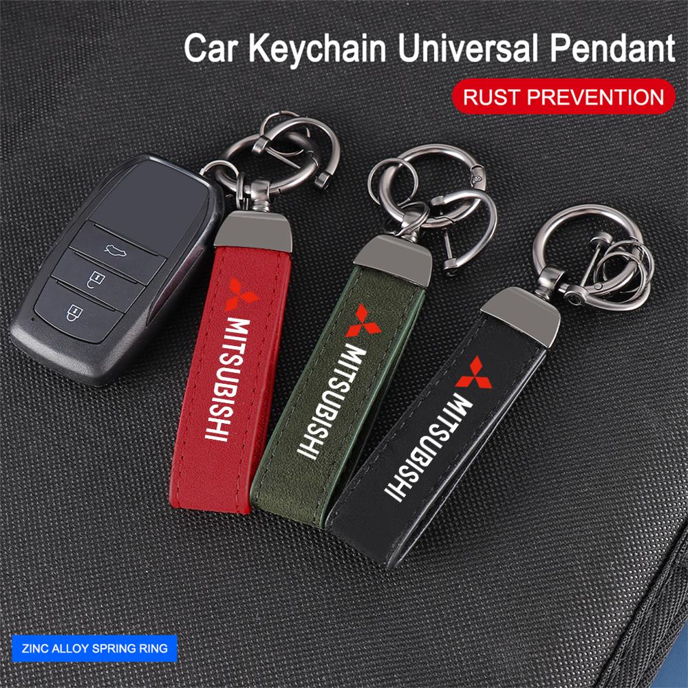sdbf9 New Car Keychain Buckle Leather Keychain For Mitsubishi Asx Lancer 10 Outlander 3 l200 Xpander Pajero 4 Montero V73 Triton Galan