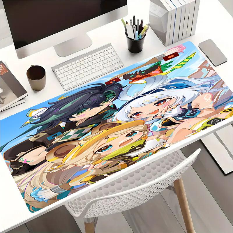 Genshin Impact characters Theme Premium Non-slip Mouse Pad with Stitched Edges,Durable Rubber Material,for Desktop & Gaming Great Gifts