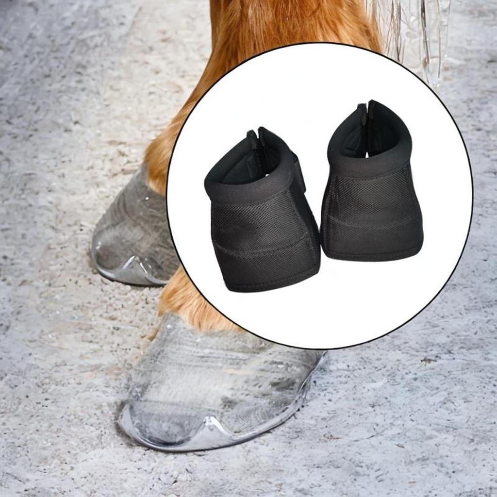 1 Pair Horse Bell Boots Equine Accessories Flexible Protective Gear Shock Absorbing Anti