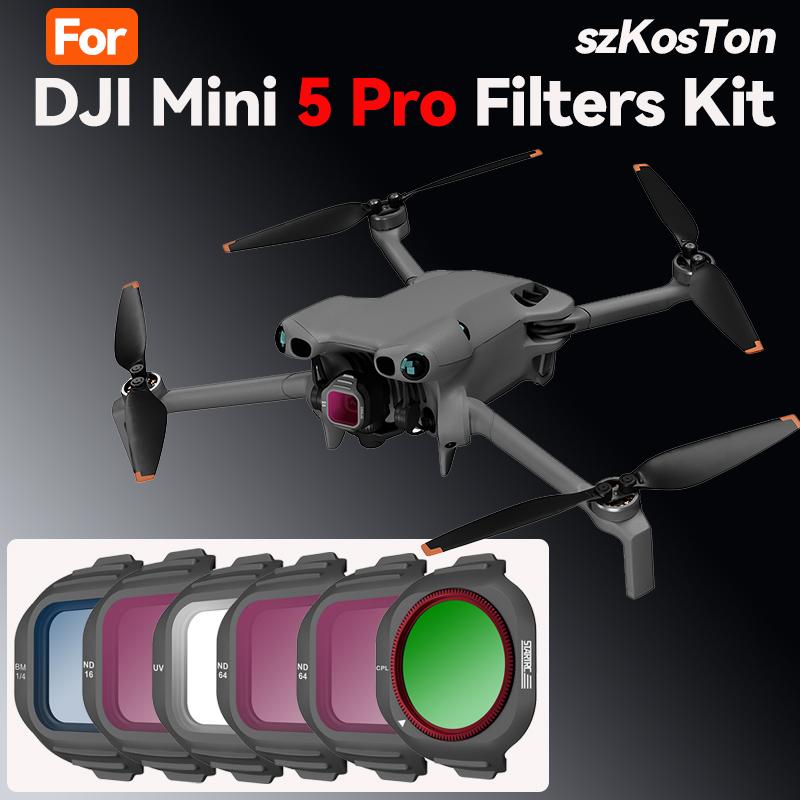Фильтры для объектива для DJI Mini 5 Pro УФ CPL ND8/ND16/ND32 ND64 Набор нейтрально-серых фильтров Аксессуар для съемки дроном