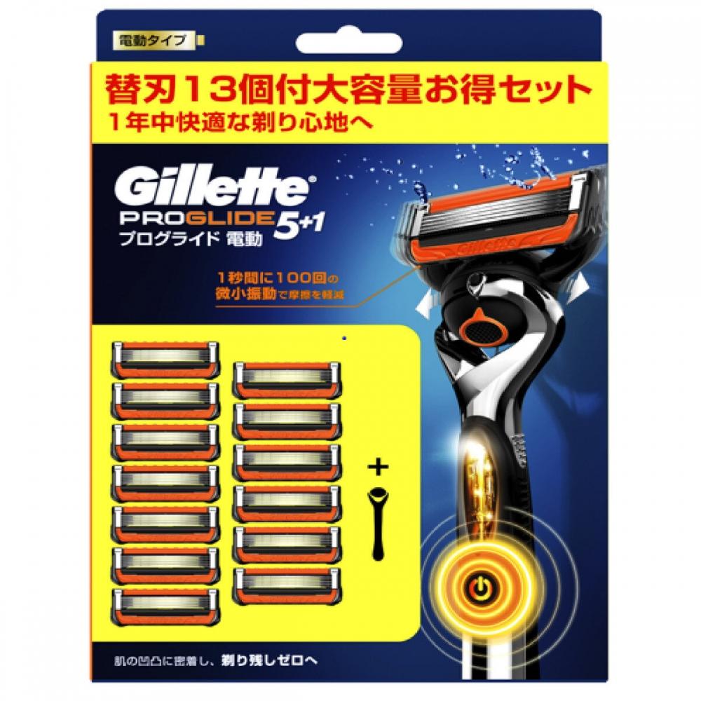 Gillette Gillette Progressive Flex Ball Electric Type Shaving Razor Body+13 Replacement Blades